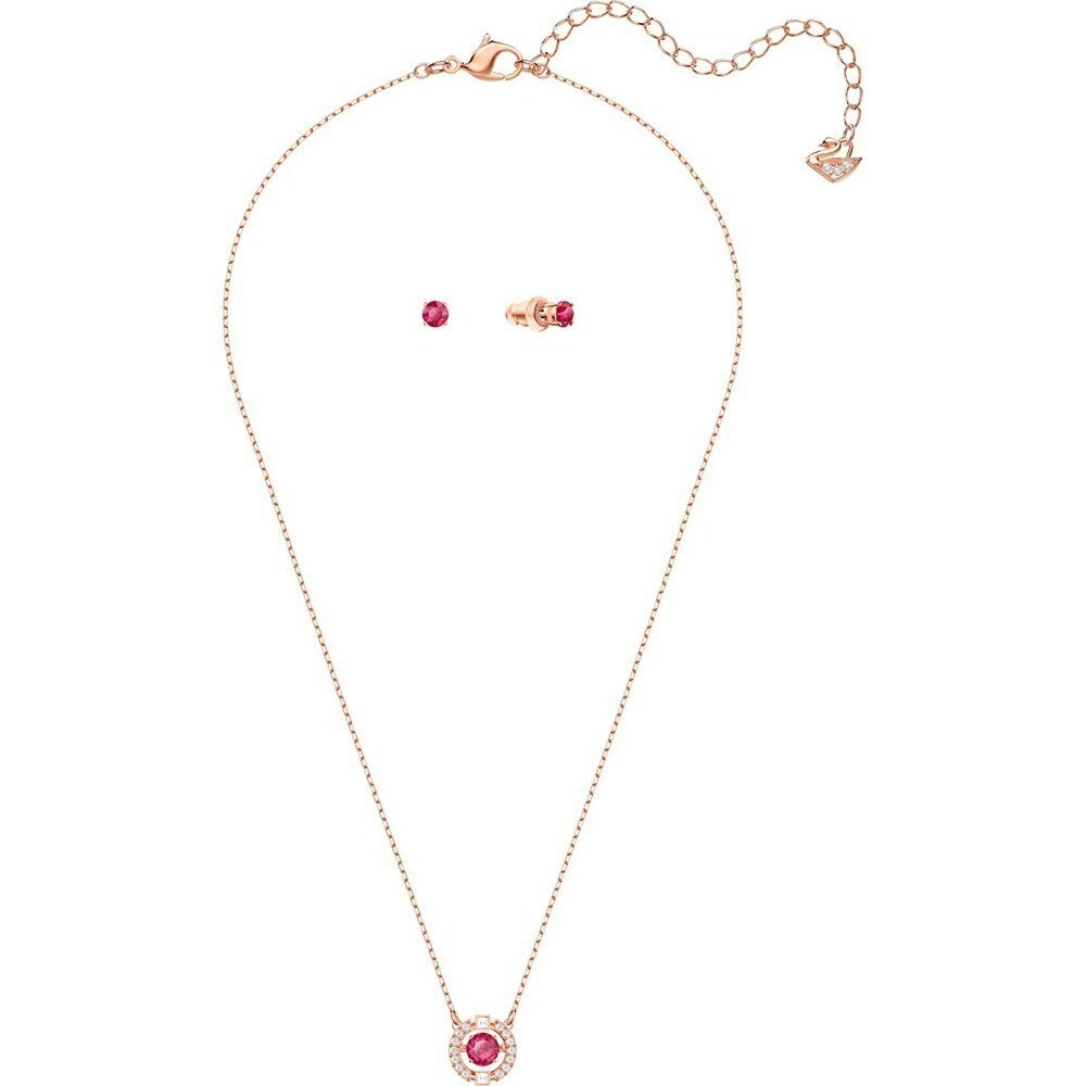Genuine Swarovski Sparkling Dance Set Round, Red, SET  5480494