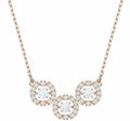 Genuine Swarovski Crystal SPARKLING DANCE TRILOGY NECKLACE ROSE GOLD 5480482
