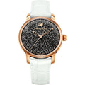 Genuine Swarovski Crystalline Hours White Leather Watch 5344635
