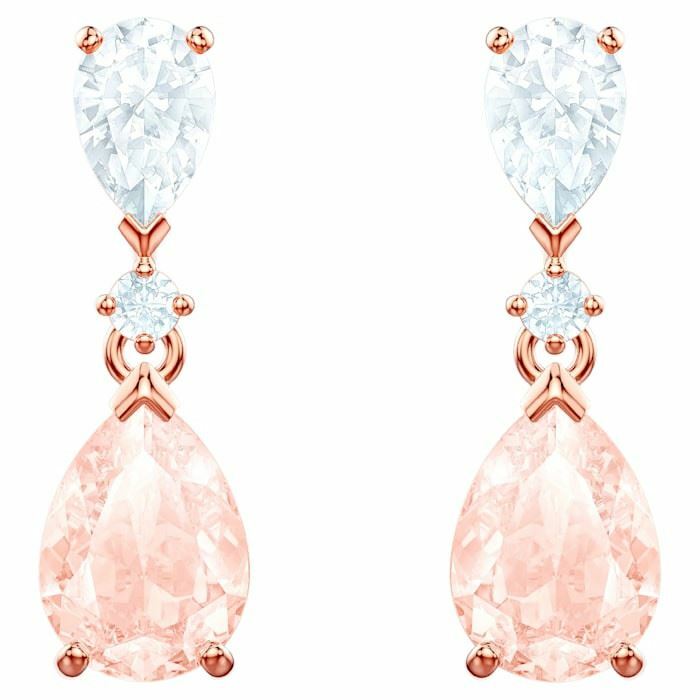Swarovski  Pierced Earrings Pink, Rose-gold tone plated 5466888