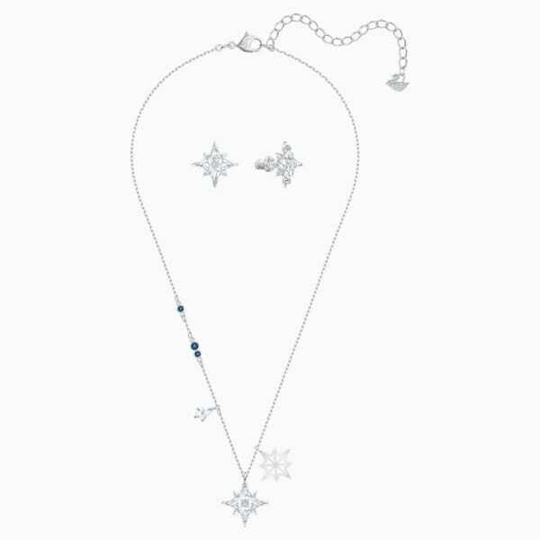 Genuine SWAROVSKI SYMBOLIC STAR SET, WHITE, RHODIUM PLATED 5517182