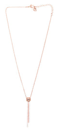Genuine Swarovski Lifelong Y Pendant, White Crystal, Rose Gold 5390817