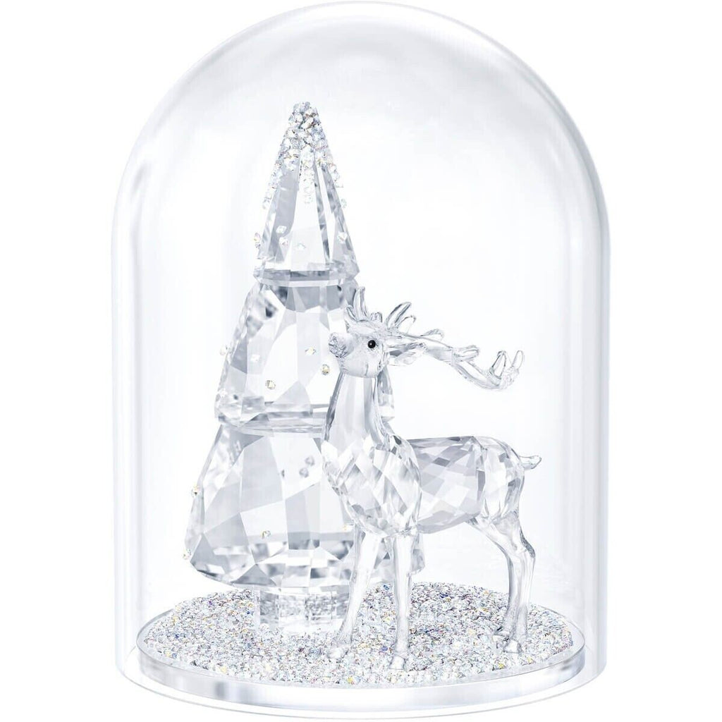 Genuine Swarovski 5403173 Christmas BELL JAR - PINE TREE & STAG