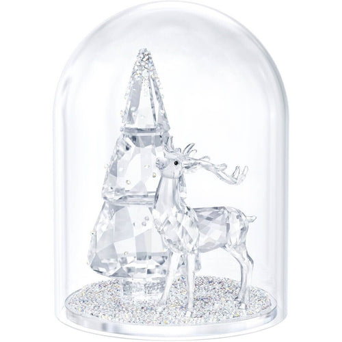 Genuine Swarovski 5403173 Christmas BELL JAR - PINE TREE & STAG