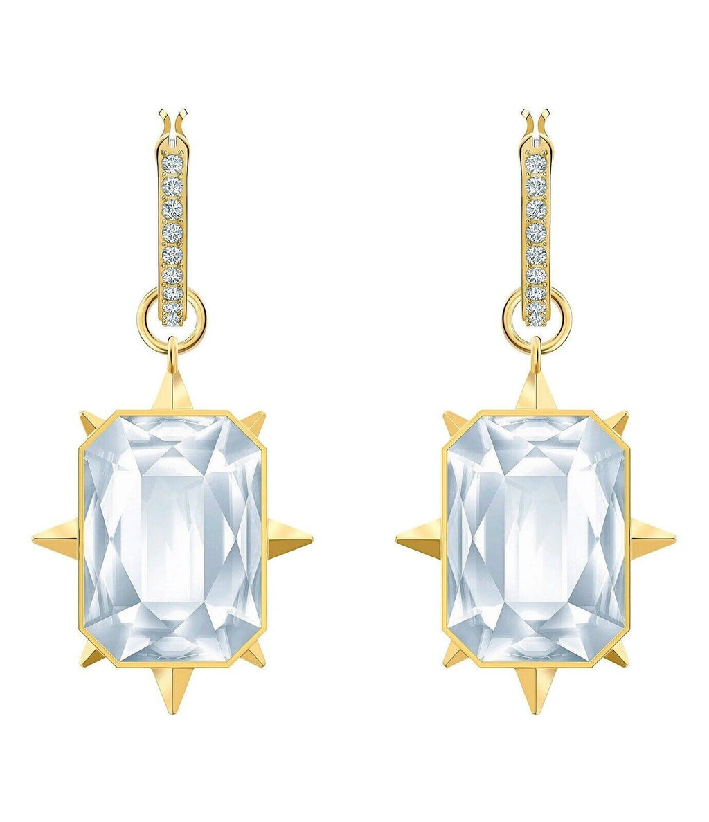 Genuine Swarovski Tarot Magic Hoop Pierced Earrings Purple 3 Way 5490915