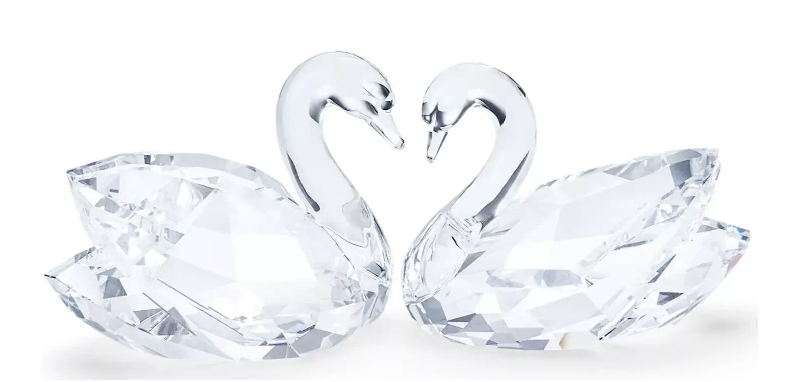 Genuine Swarovski Crystal White Feathered Beauties Couple Nature Figurine 549371