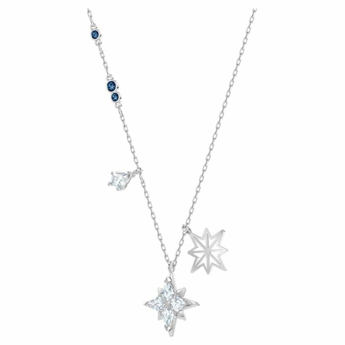 Swarovski Symbolic pendant Star, White, Rhodium plated