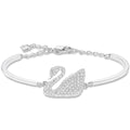 Genuine Swarovski Swan Bangle 5011990 Crystal Rhodium Clear