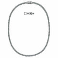 Tennis Deluxe necklace Black, Ruthenium plated