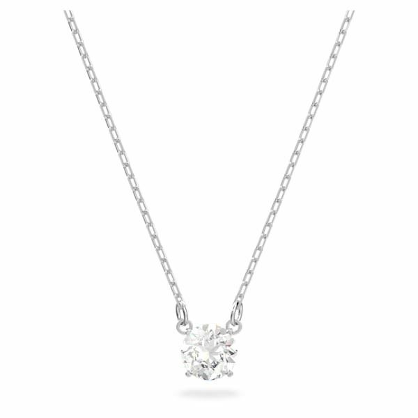 Genuine Swarovski Attract necklace Round, White, Rhodium plated 5408442
