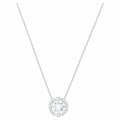 Swarovski Sparkling Dance necklace Round, White, Rhodium plated 5286137