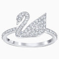 Genuine Swarovski Crystal ICONIC SWAN:RING CRY/RHS 48  5258398 Brand New