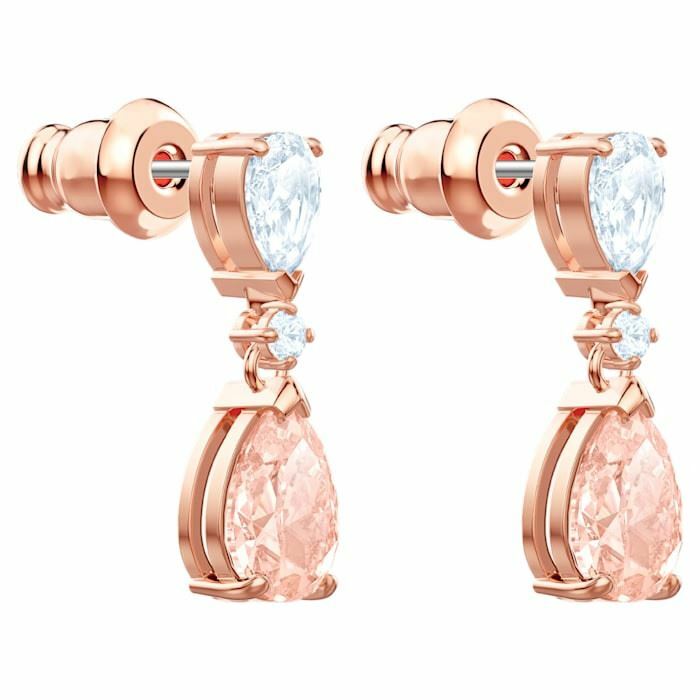 Swarovski  Pierced Earrings Pink, Rose-gold tone plated 5466888
