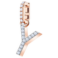 Genuine SWAROVSKI Charm Remix Letter "Y" Rose Gold Plated 5437612