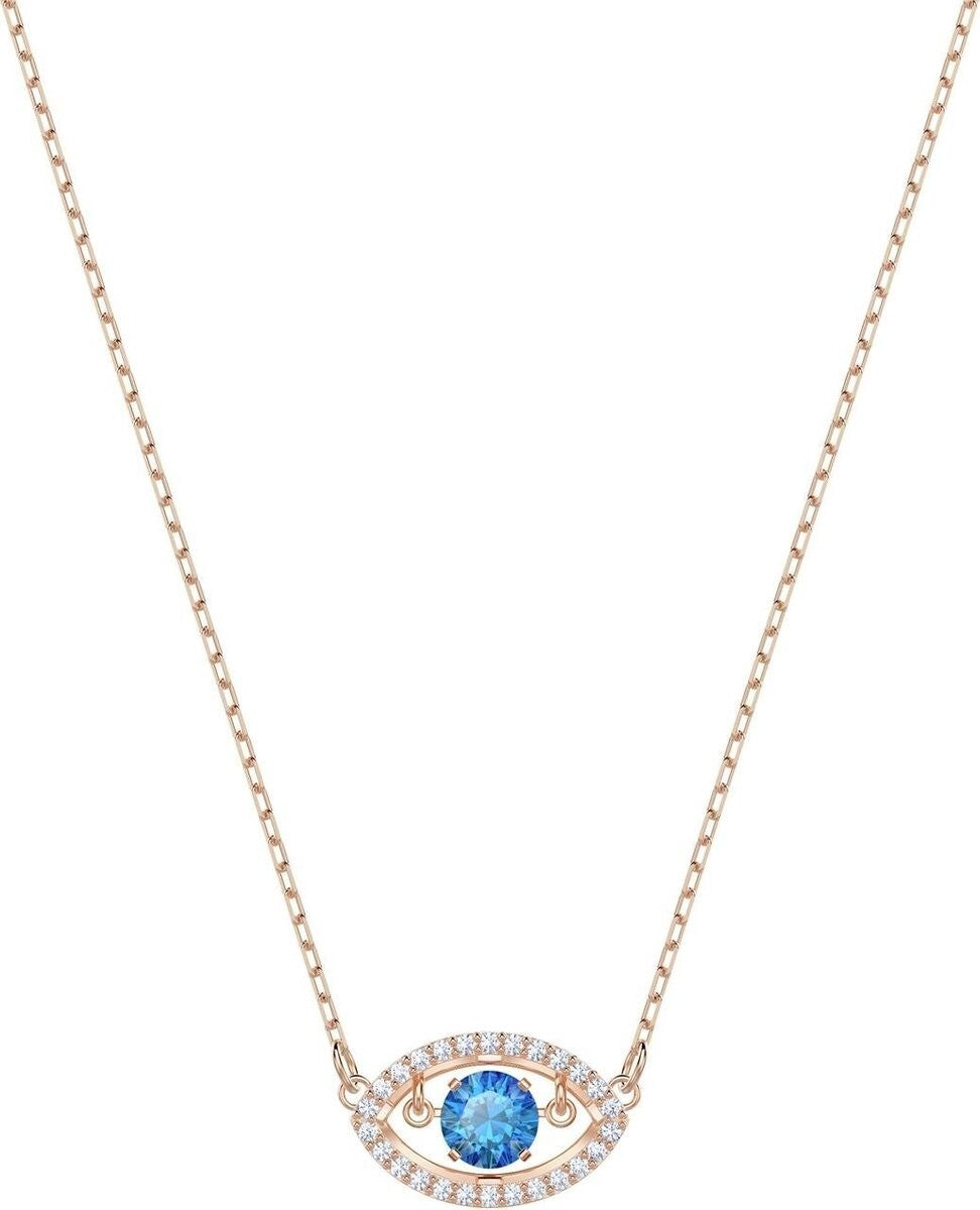 Genuine Swarovski  Luckily Rose Gold Plated Evil Eye Necklace 5448611