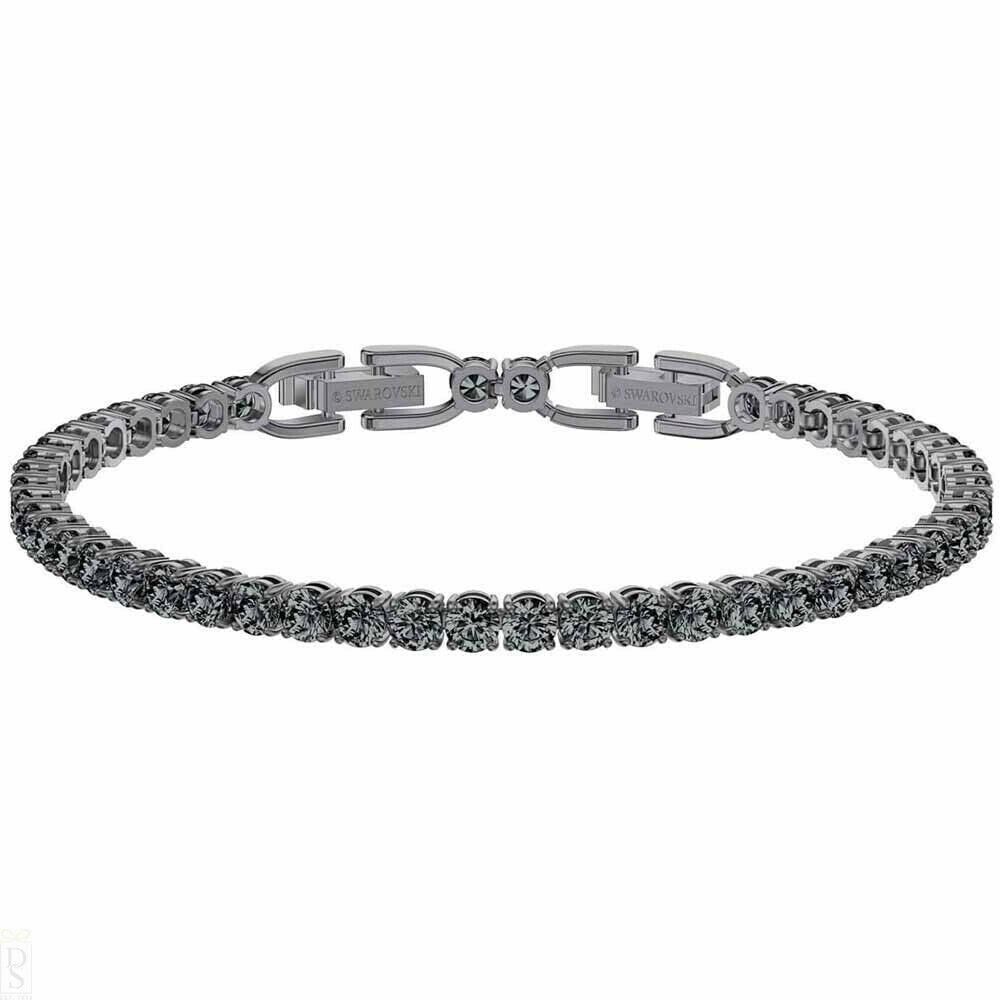 Genuine SWAROVSKI TENNIS BRACELET, GREY, RHODIUM PLATED 5514655
