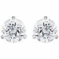 Genuine Swarovski Solitaire Stud Earrings Rhodium Plated 1800046