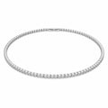 Tennis Deluxe necklace Round, White, Rhodium plated