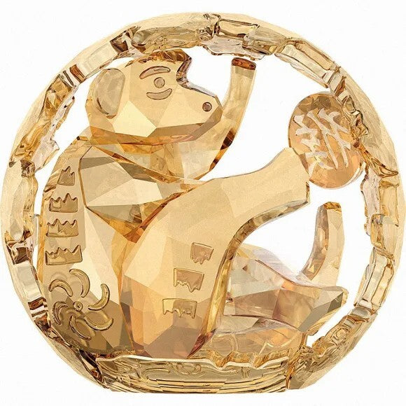 Genuine Swarovski Crystal CHINESE ZODIAC - MONKEY, GOLD TONE  5127853 Brand New