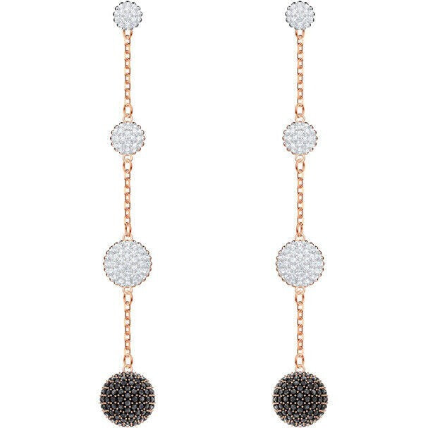 Genuine SWAROVSKI PIERCED EARRINGS, MULTI-COLOURED, ROSE GOLD PLATING 5416527