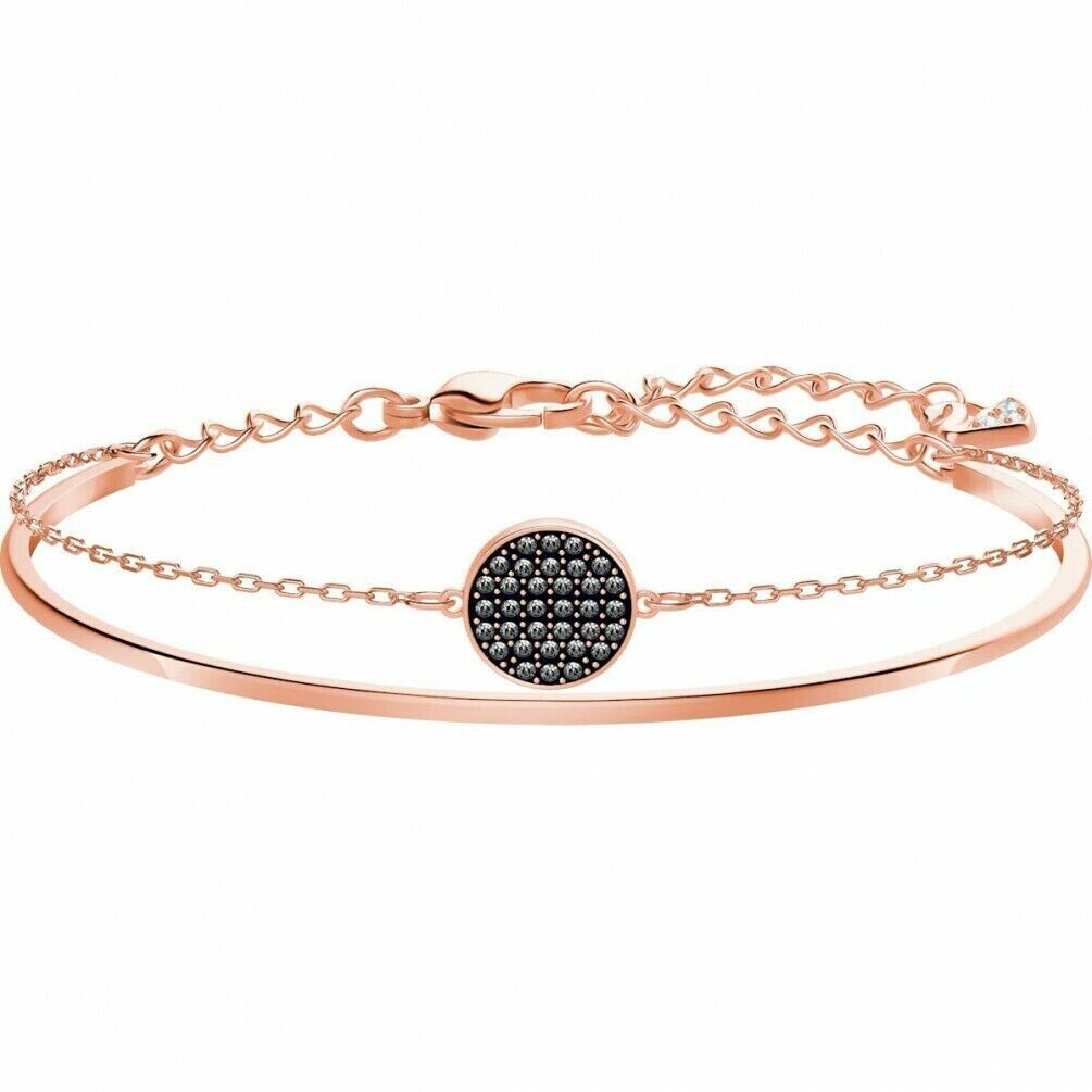 Genuine Swarovski Ginger bangle Grey, Rose gold-tone plated 5389046