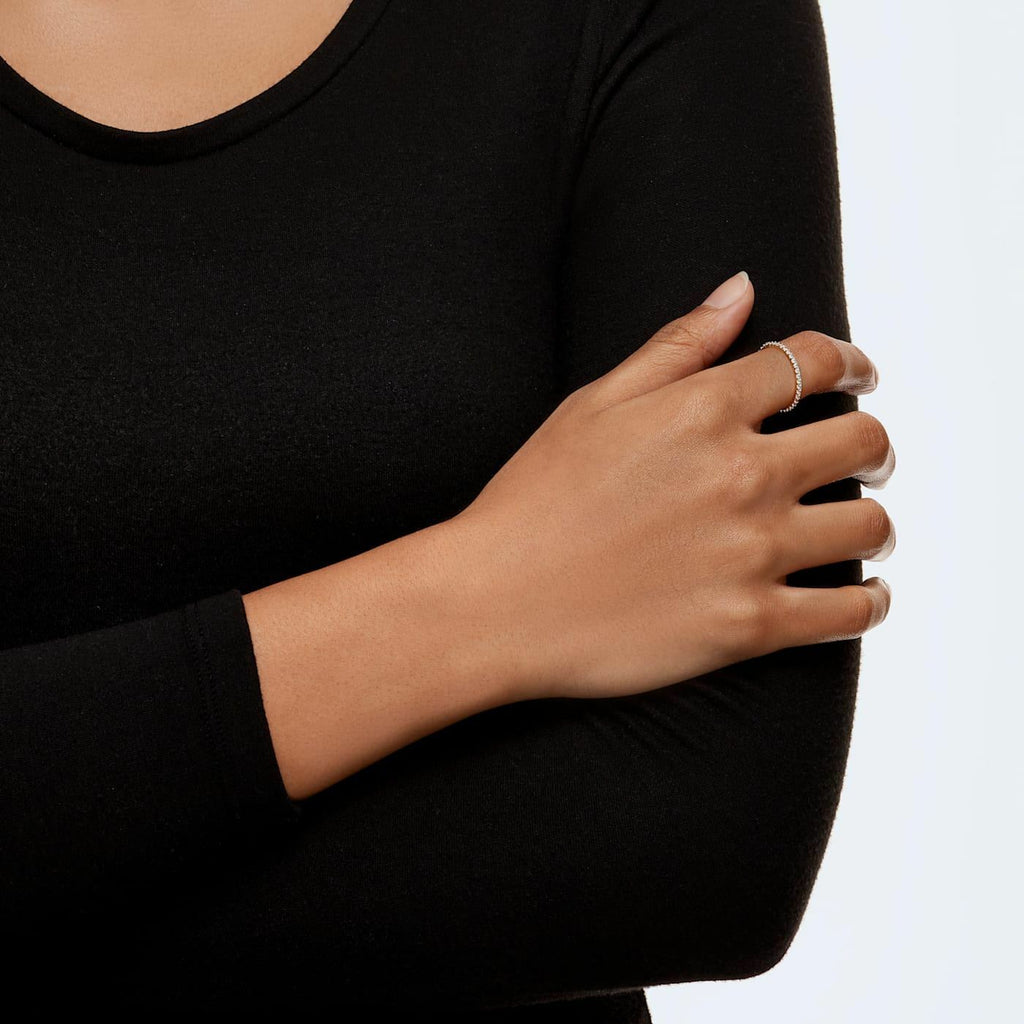 Vittore ring White, Gold-tone plated