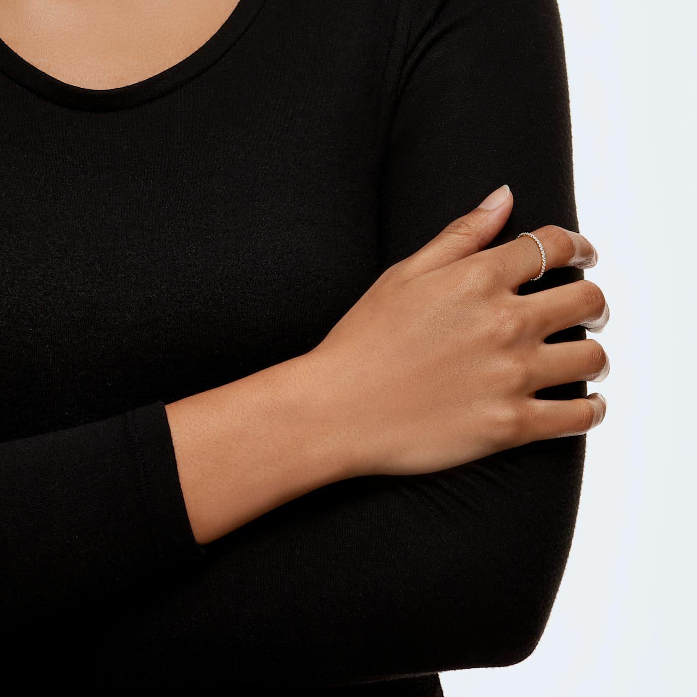 Vittore ring White, Gold-tone plated