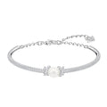 Genuine Swarovski  Rhodium Plated, Pearl & Crystal Bangle 5461083