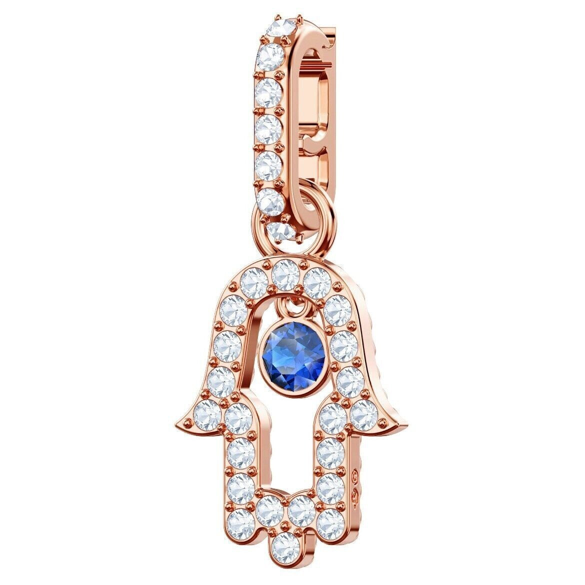 GENUINE SWAROVSKI #5434402 Charm Iconic Hamsa Palm Evil Eye Rose Gold NEW