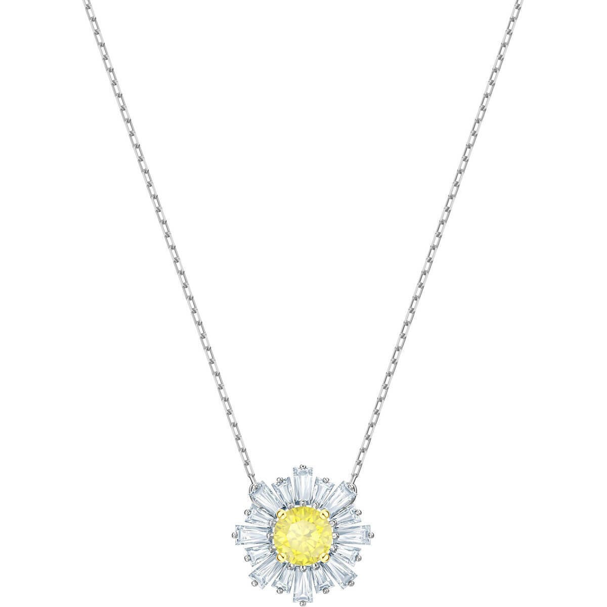 Genuine Swarovski Sunshine Yellow Daisy Flower Crystal Pendant 5459588