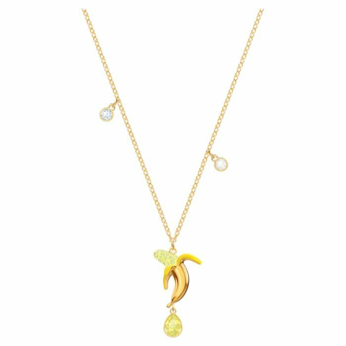 No Regrets Banana pendant Multicoloured, Gold-tone plated