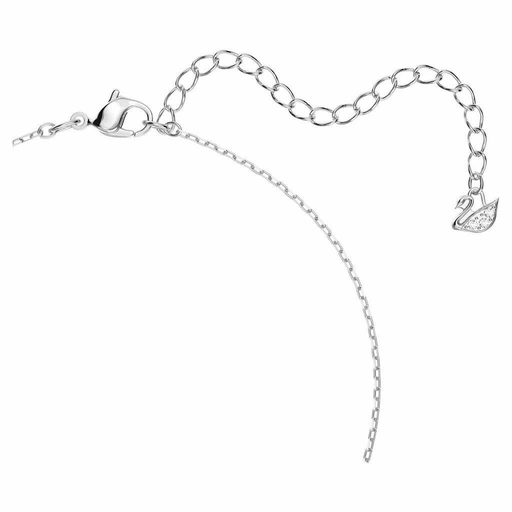 Dancing Swan necklace Swan, Blue, Rhodium plated
