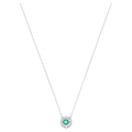 Genuine Swarovski Sparkling Dance Necklace, Green Crystal Rhodium plated 5496308