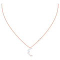 Genuine SWAROVSKI Penélope Cruz Moonsun Clear Necklace, Rose Gold Tone 5486357