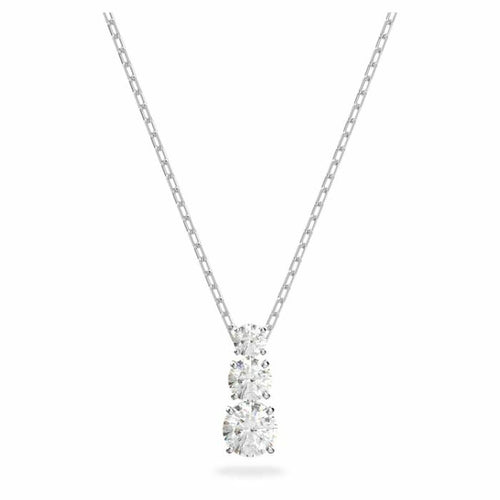Attract Trilogy pendant Round, White, Rhodium plated