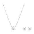 Genuine SWAROVSKI  ATTRACT SET ROUND NECKLACE EARRINGS SILVER 5113468