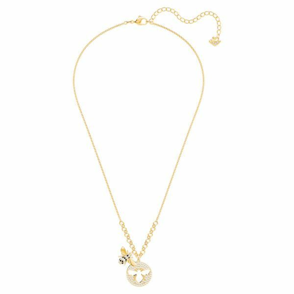 Lisabel Necklace White, Gold-tone plated