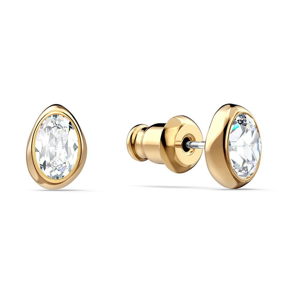Genuine SWAROVSKI Gold-tone Plated Shell Cowrie Pierced Earrings 5520474