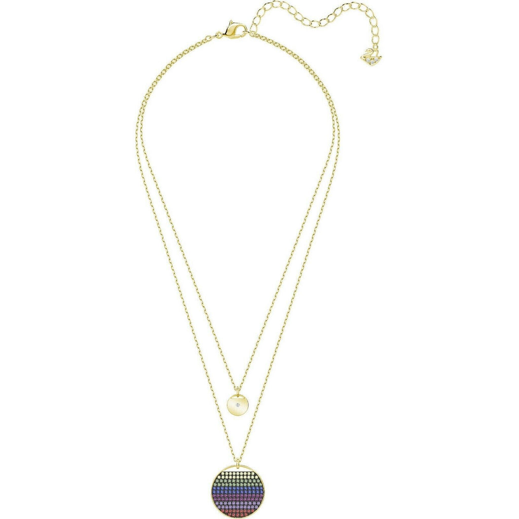 Genuine Swarovski Ginger Layered Pendant Multi-colored Gold Plating 5397843