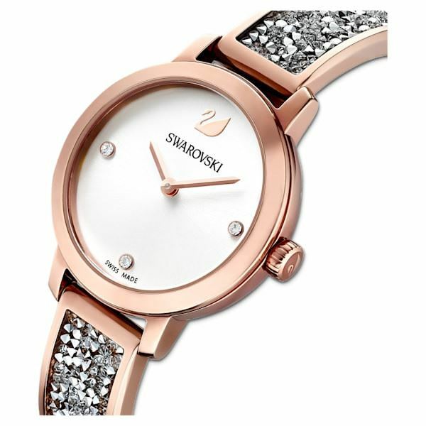 Cosmic Rock watch Metal bracelet, Grey, Rose-gold tone 5376092