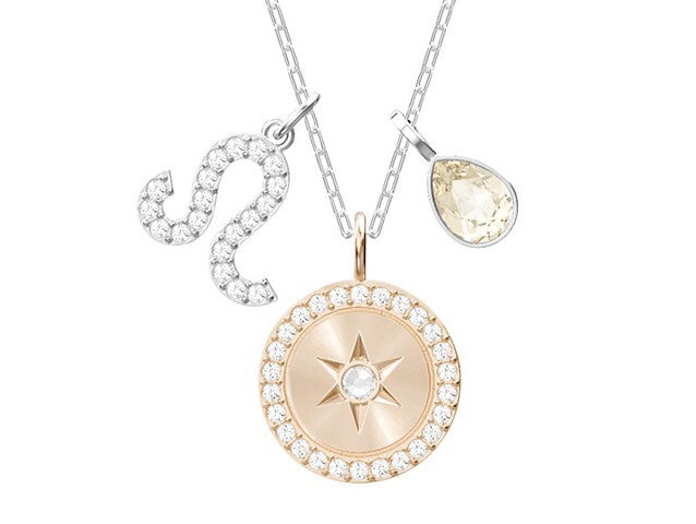 Genuine  Swarovski Zodiac Leo Rhodium Plated Necklace 5293512