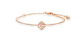 Genuine Swarovski Sparkling Dance Clover Pink, Rose Gold Bracelet 5516476
