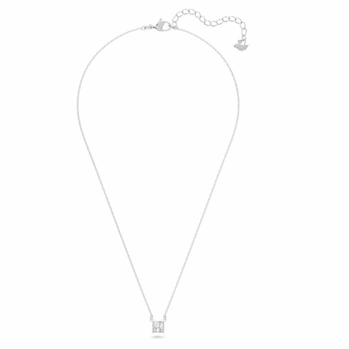 Swarovski Attract necklace Square, White, Rhodium plated 5510696