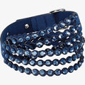 Genuine Swarovski Power Blue Crystal Multi Row Bracelet 5511697