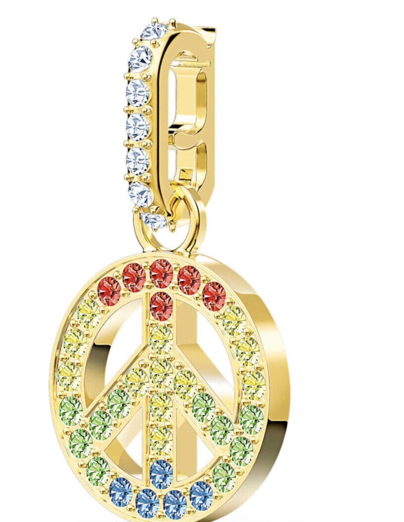 GENUINE SWAROVSKI Remix Collection Peace Charm, Gold-Tone Plated 5526998
