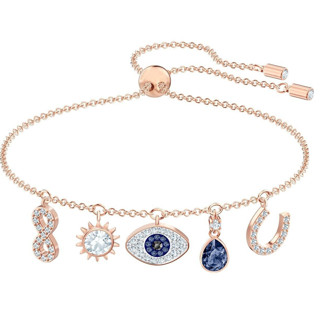 Genuine SWAROVSKI CRYSTAL SYMBOL BRACELET CHARMS ROSE GOLD SIE MEDIUM 5497668