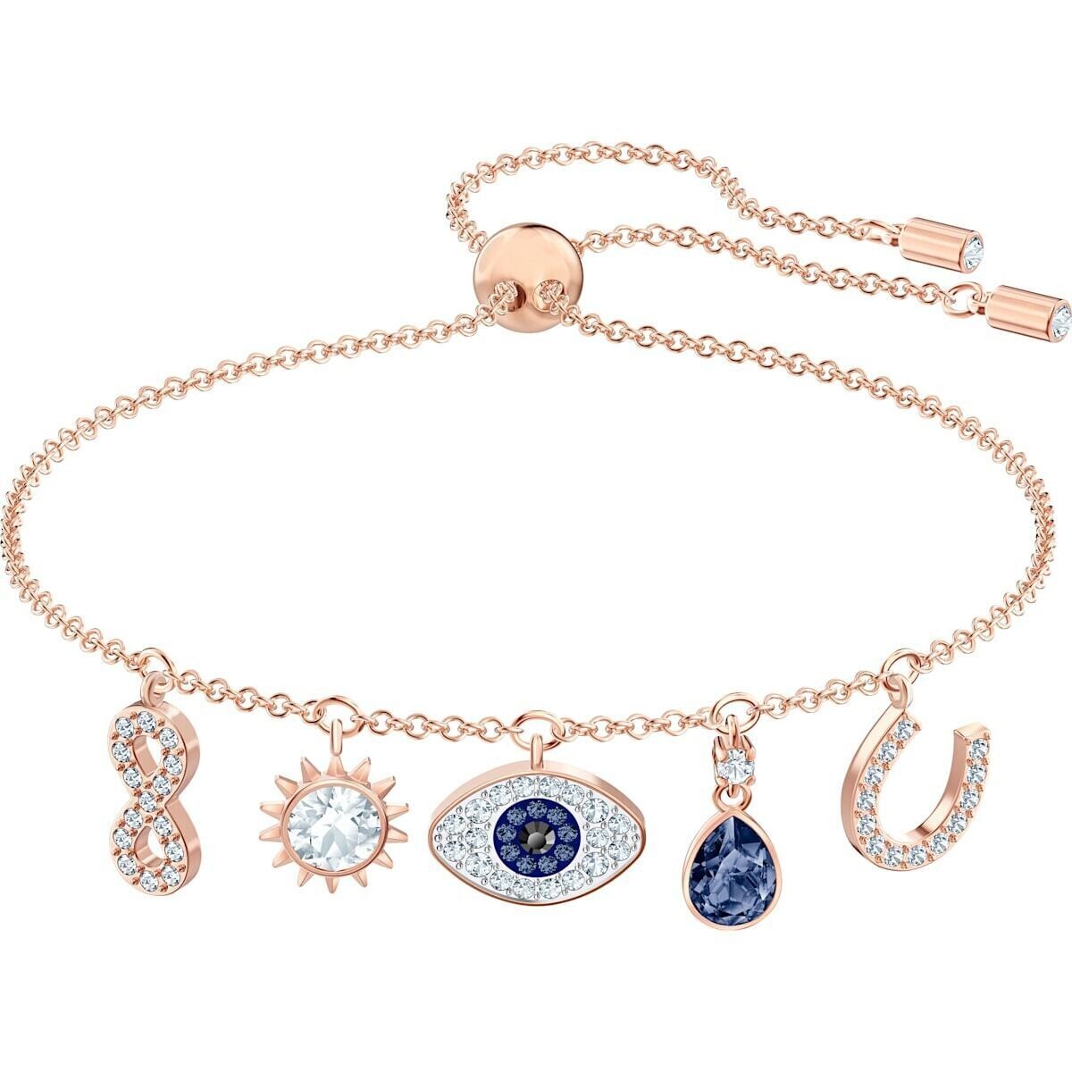 Genuine SWAROVSKI CRYSTAL SYMBOL BRACELET CHARMS ROSE GOLD SIE MEDIUM 5497668