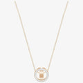 Genuine Swarovski Hollow Rose Gold Tone Circle Pendant 5289495