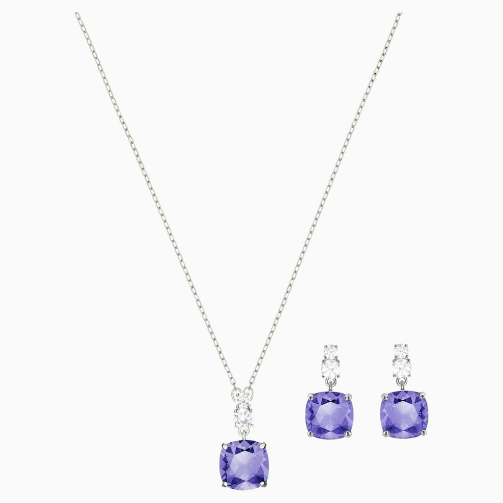 Genuine Swarovski Vintage Purple Square Crystals Set 5416515
