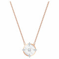 North necklace White, Rose-gold tone plated
